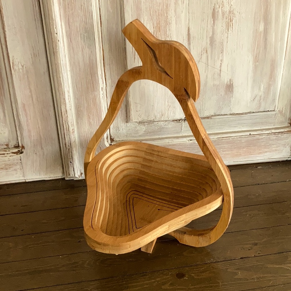 Vintage wood fruit basket